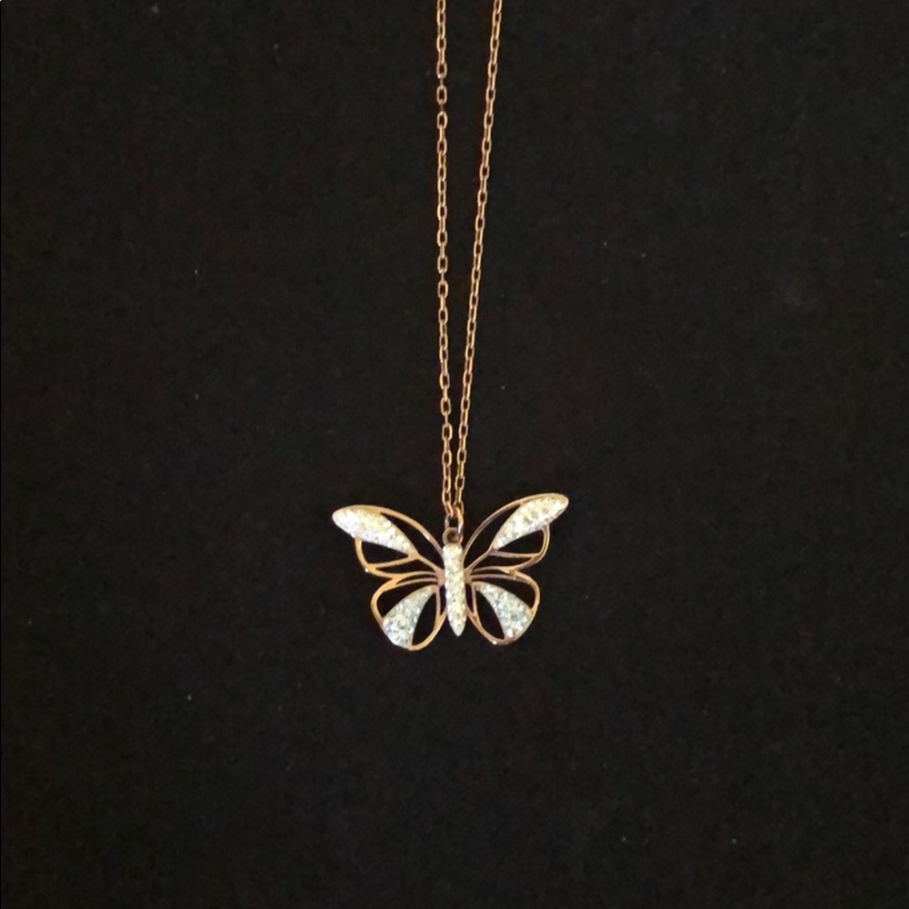 Swarovski crystal butterfly necklace